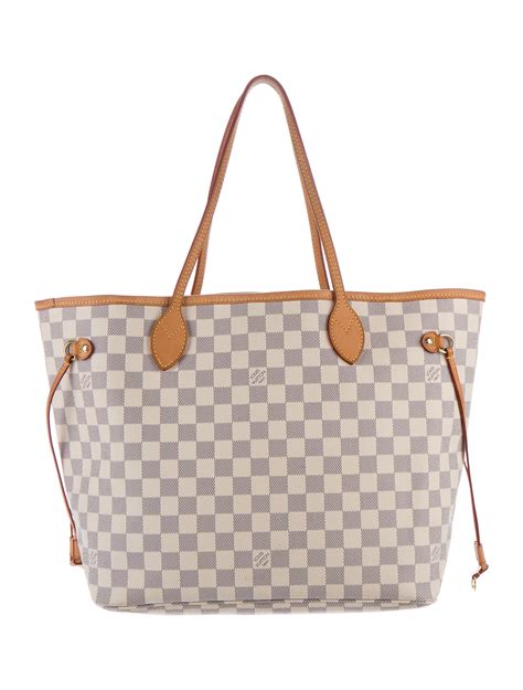 louis vuitton azur damier neverfull mm shoulder bag|Neverfull MM Damier Azur .